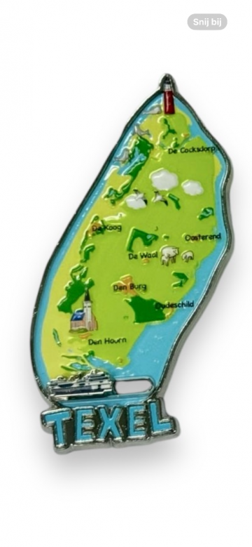Magneet Texel metal met bootje