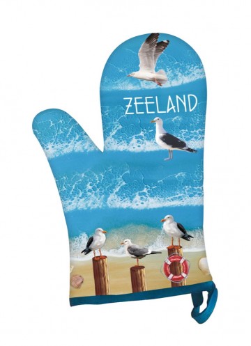 Ovenwant motief meeuw en strand